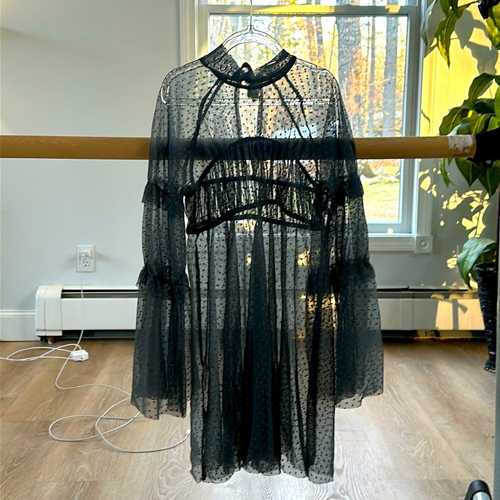 Sheer kimono gray color child large great condition